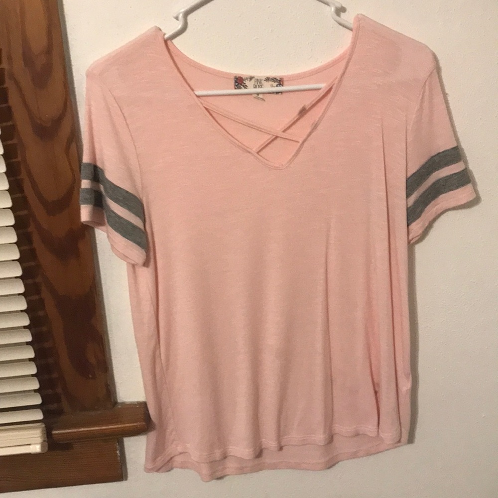 A plaint pink kids tee